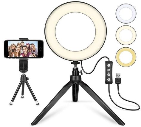 Led Camera, Led Selfie Ring Light, Holiday Hacks, Ring Lights, Gifts Grandma, Lamps Aesthetic, Circular Lighting, Camera Light, Led Light Design