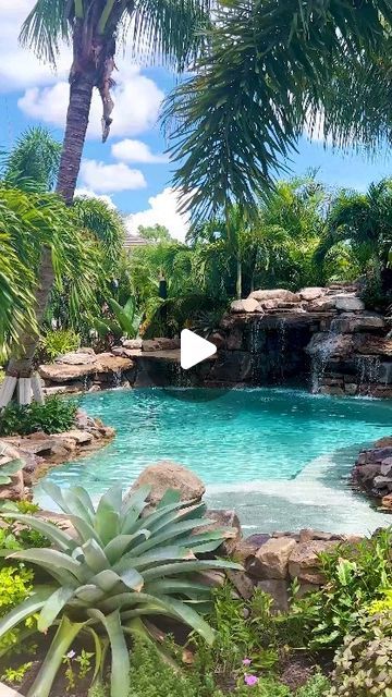 Lucas Lagoons on Instagram: "This tropical lagoon in Englewood, Florida, was designed to mimic an old Florida swimming hole. Featuring a natural rock grotto waterfall, lush landscaping, and natural rock paths leading you from one destination to another.

#insanepools #lucaslagoons #pool #poolparty #poolbuilders #backyard #backyardgoals #poolgoals #luxurypool #poollife #lagoon #swimminghole" Beautiful Pools Backyard, Grotto Waterfall, Insane Pools, Tropical Lagoon, Off Social Media, Floor Plans Barndominium, House Plans Barndominium, Englewood Florida, Shop Barndominium