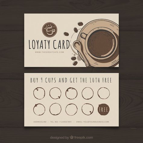 Churreria Ideas, Coffee Loyalty Card, Loyalty Card Coffee, Coffee Shop Business Card, Loyalty Card Design, Modern Coffee Shop, Loyalty Card Template, Coffee Shop Business, Member Card