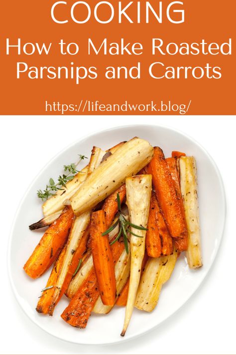 How to Make Roasted Parsnips and Carrots Carrots And Parsnips Roasted, Carrot Parsnip Roasted, How To Roast Parsnips, Roasted Carrot And Parsnip, Roast Carrots And Parsnips, How To Cook Parsnips, Honey Roasted Carrots And Parsnips, Roasted Parsnips And Carrots, Crockpot Carrots