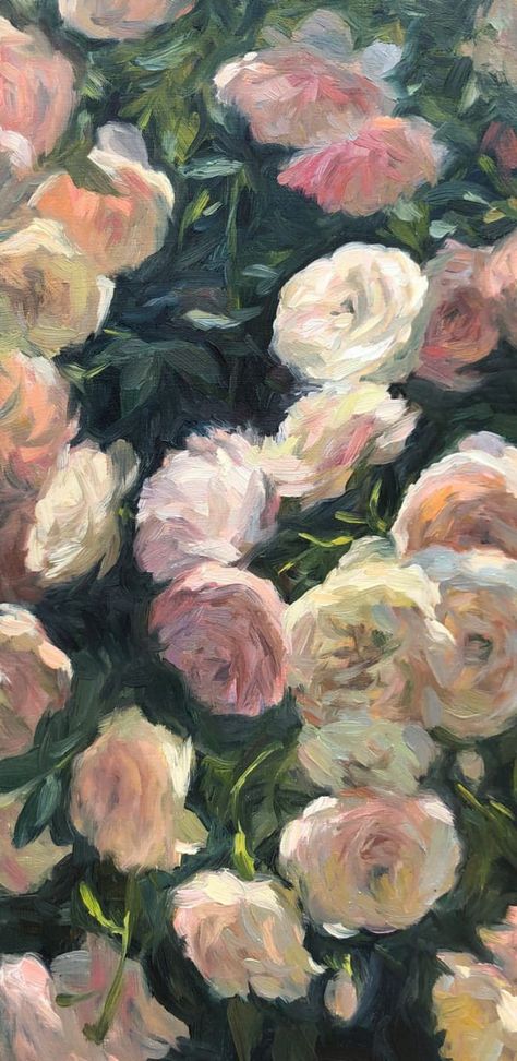 Heather Martin, Cocoppa Wallpaper, Vintage Flowers Wallpaper, Arte Van Gogh, Aesthetic Painting, Painting Wallpaper, Ethereal Art, Dreamy Art, Blush Roses