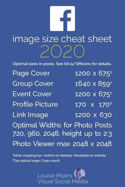 Social media marketers: Are you using the best Facebook image sizes? Visit blog for the latest FREE printable Social Media Sizes cheat sheet! Always-updated tips and sizes for Facebook, Pinterest, Instagram, Twitter, LinkedIn, YouTube. For small business owners, designers, and bloggers! | #LouiseM #VisualMarketing #SmallBusinessTips #SMM #SocialMediaMarketing #FacebookMarketing #Bloggers #GraphicDesign Social Media Cheat Sheet, Facebook Marketing Strategy, Social Media Sizes, Best Facebook, Instagram Marketing Tips, Social Media Images, Search Engine Marketing, Facebook Image, Marketing Strategy Social Media