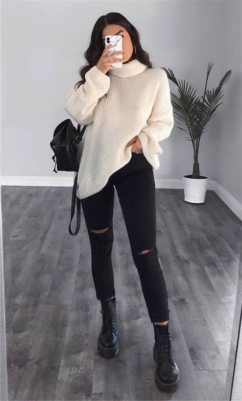 Winter Mode Outfits, Pullover Outfit, Outfit Chic, Trendy Fall Outfits, Outfit Trends, Causual Outfits, Trendy Fall, Mode Inspo, Casual Winter Outfits