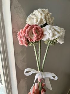 Carnation flowers is such a pure gift to give and receive 🤍 Crochet Carnation Flower Bouquet, Crochet Carnation Bouquet, Carnations Crochet, Carnation Flower Crochet, Crochet Carnation Flower, Carnation Crochet, Crochet Carnation, Carnation Flowers, Give And Receive