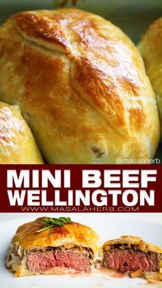 Individual Wellington, Individual Beef Wellington Recipe, Easy Beef Wellington, Individual Beef Wellington, Mini Beef Wellington, Wellington Recipe, Recipe Thanksgiving, Beef Wellington Recipe, Beef Wellington