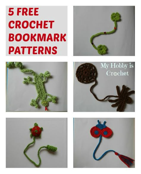 5 Free Crochet Bookmark Patterns your kids will love Free Crochet Bookmark Patterns, Free Crochet Bookmark, Crochet Bookmarks Free Patterns, Appliques Au Crochet, Marque-pages Au Crochet, Crochet Ladybug, Bookmark Crochet, Crochet Bookmark Pattern, Crochet Bookmark