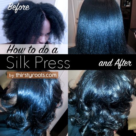 How To Do A Silk Press On Natural Hair, How To Hot Comb Natural Hair, Diy Silk Press On Natural Hair At Home, Hot Comb Natural Hair, How To Flat Iron Natural Hair, Flat Iron Natural Hair, Pressed Natural Hair, Best Natural Hair Products, Silk Press Natural Hair