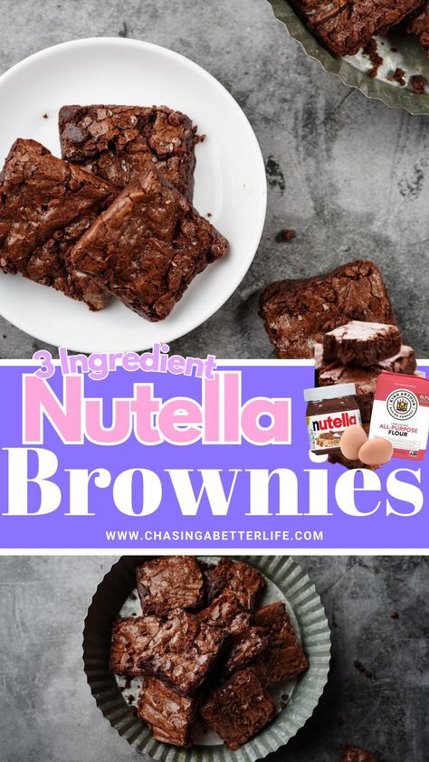 Whip up these easy 3 Ingredient Nutella Brownies for a quick, delicious treat! Perfect for busy days, these brownies offer the rich taste of Nutella in every bite. No-fuss and utterly irresistible. #NutellaBrownies #EasyDesserts #3IngredientRecipes #QuickTreats #ChocolateLovers Nutella Recipes No Bake, 3 Ingredient Nutella Brownies, Easy Nutella Brownies, Nutella Recipes Brownies, Nutella Brownie, Crock Pot Food, Nutella Desserts, Nutella Brownies, 3 Ingredient Recipes