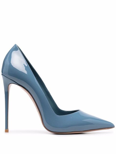 Blue Stilettos, Stunning Heels, Fancy Heels, Blue High Heels, Fab Shoes, On Logo, Blue Accessories, Designer Pumps, Blue Pumps