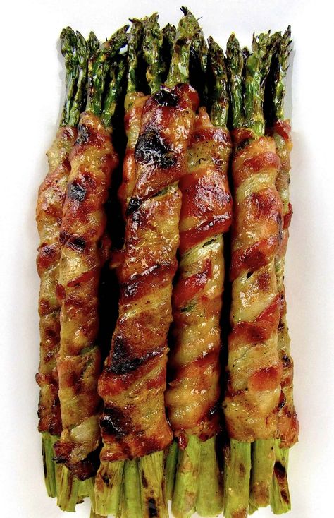 Bbq Bacon Wrapped Asparagus, Sugar Free Glaze, Asparagus Wrapped In Bacon, Grilled Bacon Wrapped Asparagus, Asparagus With Bacon, Asparagus Grilled, Paleo Veggies, Bacon Brunch, Canned Bacon