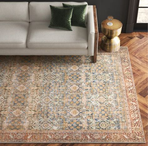 Pratt Oriental Area Rug in … curated on LTK Rust Rug, Living Room Mood Board, Ship Decor, Chris Loves Julia, Piano Room, Primary Bath, The American Dream, Rug Ideas, Blue Living Room