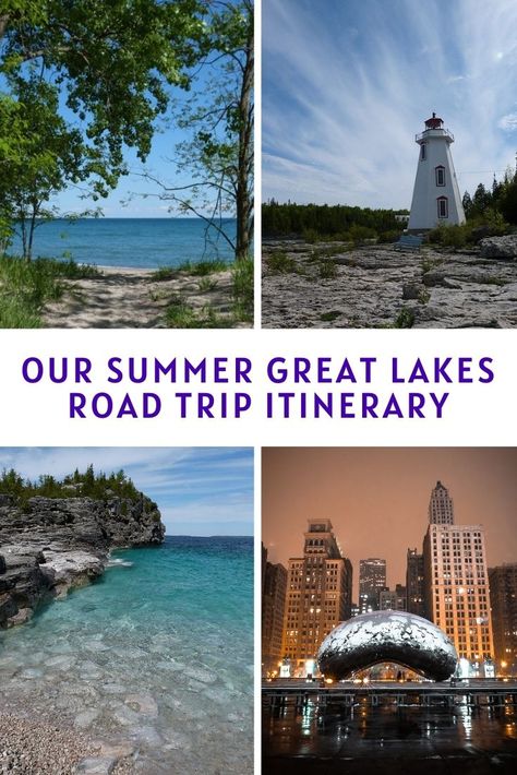 Our Summer Great Lakes Road Trip Itinerary Road Trip Around The Great Lakes, Great Lakes Road Trip, Great Lakes Vacation, 2023 Vacation, Rv Trips, Trip Destinations, Road Trip Packing, Midwest Travel, Visit Usa