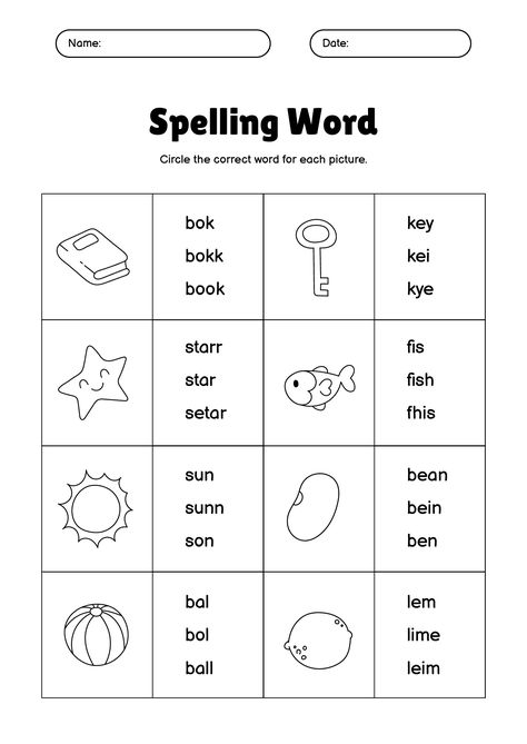 1st Grade Spelling Words Worksheet Phonics 2nd Grade Worksheets, 1st Grade Worksheets Free Printables Spelling, Home School 1st Grade, 1st Grade Spelling Worksheets, 1st Grade Test Worksheets, First Grade Homework Ideas, English Spelling Worksheets, Spelling For 1st Grade, First Grade Spelling Worksheets