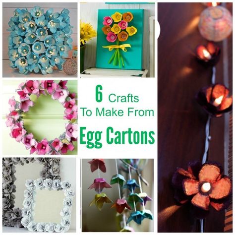 6 Crafts To Make From Egg Cartons – Recycled Crafts Diy Egg Carton Crafts, Diy Egg Carton, Egg Box Craft, Egg Carton Craft, Egg Carton Art, Carton Craft, Egg Carton Flowers, Arts And Crafts Storage, Arts And Crafts For Teens