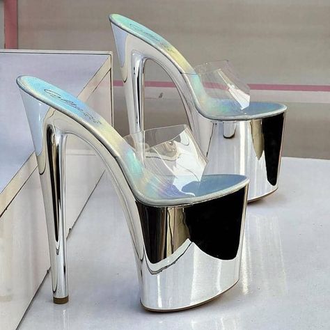 Transparent Metallic Platform High Heels! Swipe for a live video. Size: 37-42 Price: 52,000NGN Colors: Available as seen. Kindly send a DM to place order Or click the link in bio Payment validates order Delivery takes 2-7 working days Keep up with our IG story for latest updates🌷. Kindly note that prices are relevant at time of publication and can change due to several factors. Pleaser High Heels, Heel Platforms, Heels Ideas, Super High Heels, Platform High Heels, Boot Pumps, Live Video, Latest Updates, High Heel Pumps