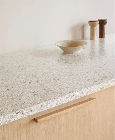 Kitchen Terrazzo, Terrazzo Countertop, Terrazzo Kitchen, Pantry Door Ideas, Architecture Renovation, Kitchen Benchtops, Kitchen Transformation, Stone Kitchen, Kitchen Design Plans