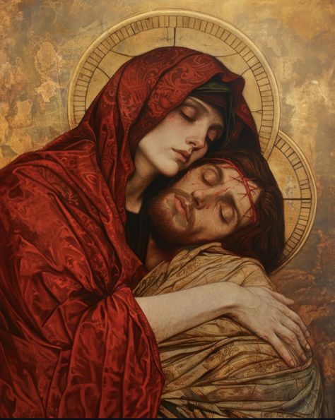 Mary At The Foot Of The Cross, Sorrowful Heart Of Mary, Immaculate Heart Of Mary Art, Mary At The Cross, Mary Magdalene Art, Jesus And Mary Magdalene, Mary Of Nazareth, Compassion Art, Christianity Art