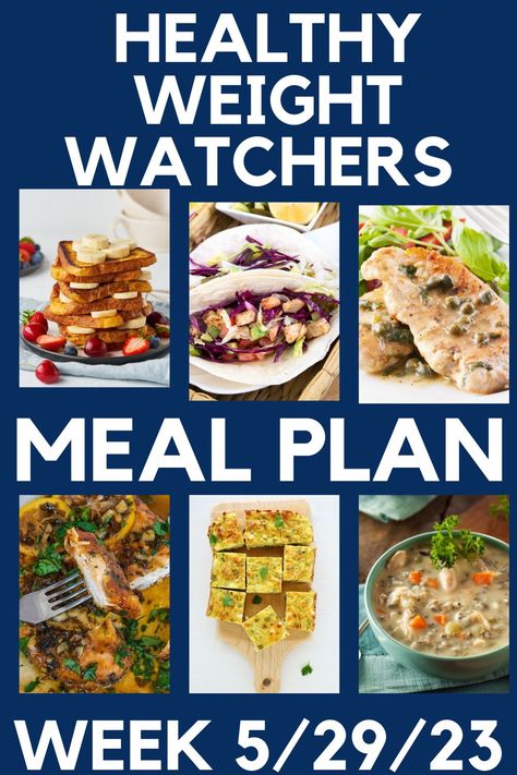 Meal Plan For Week, Weekly Meal Plan Family, Weight Watchers Meal Plan, Weight Watchers Diet Plan, Ww Meal Plan, Dinner Under 300 Calories, Weight Watchers Menu, Healthy Weekly Meal Plan, Meal Plan Week