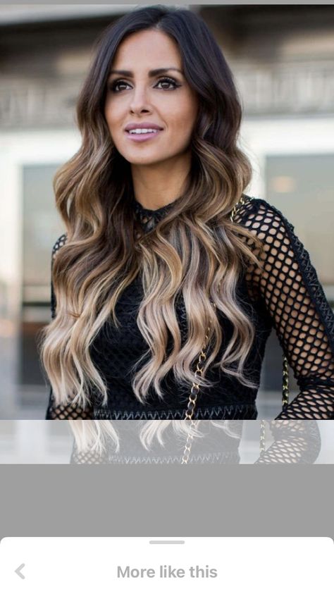 Ombré Hair Extensions, Brunette Ombre Hair Long, Ombre Extensions On Dark Hair, Brunette To Blonde Ombre, Brown Hair With Blonde Tips, Brunette Color Melt, Dark Brown Blonde Ombre, Art Maximalism, Brunette Ombre Hair