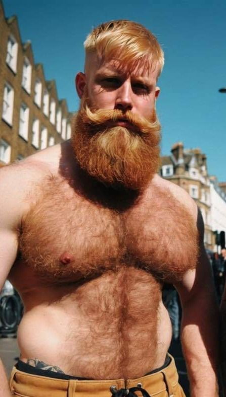 Handsome Ginger Men, Red Hair Man, Big Bearded Men, Big Beards Men, Scandinavian Men, Men Chest Hair, Lumberjack Men, Quentin Crisp, Stocky Men