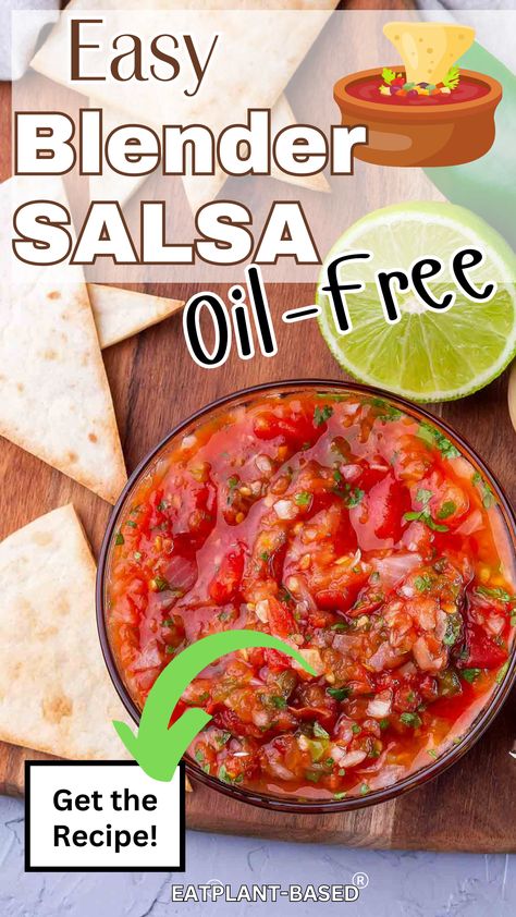 This blender salsa recipe is so good because it combines fresh, vibrant ingredients like tomatoes, onions, and cilantro into a smooth, flavorful dip in just 15 minutes. The quick blending process retains all the natural freshness and zest, making it a perfect, homemade alternative to store-bought salsas. Easy to make and bursting with flavor, this salsa is a must-have for any snack or meal. Smooth Salsa Recipe, Blender Salsa, Fresh Tomato Recipes, Quick And Easy Appetizers, Delicious Appetizer Recipes, Healthy Food Options, Best Side Dishes, Vegan Appetizers, Salsa Recipe