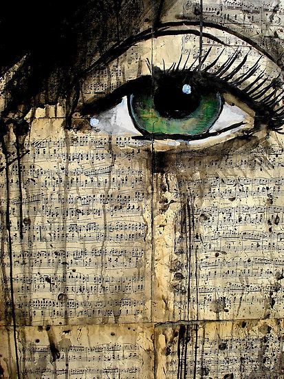 Abre los ojos y mira la musica Loui Jover Art, Art Musical, Loui Jover, Creation Art, Piece Of Paper, Eye Painting, Music Sheets, Gcse Art, A Level Art