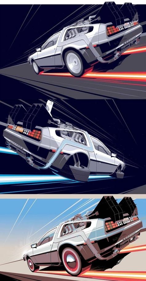 Most Luxurious Car, Cars Poster, Dmc Delorean, Delorean Time Machine, Tv Cars, Cars Design, Cool Car Drawings, Car Illustration, Movie Poster Art