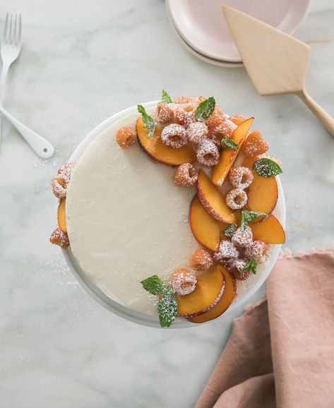 Peach Maple Yogurt Cake – A Cozy Kitchen Sweety Pie, Maple Cake, Party Sweets, Peach Cake, Yogurt Cake, Gateaux Cake, Summer Cakes, Cozy Kitchen, Savoury Cake