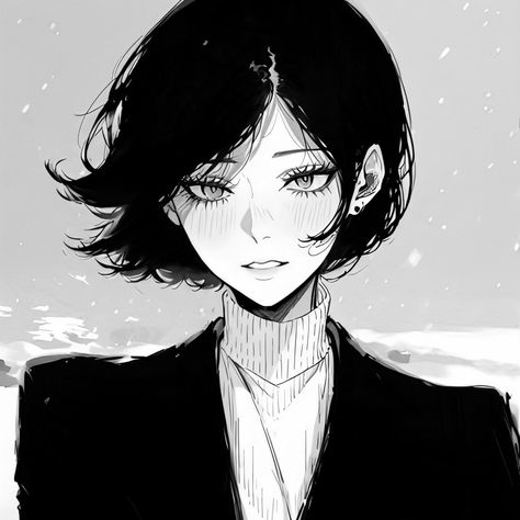 Tomboy Art, Pretty Drawings, Anime Monochrome, Digital Art Anime, 영감을 주는 캐릭터, Anime Best Friends, Dark Anime, Cute Anime Pics, 귀여운 동물