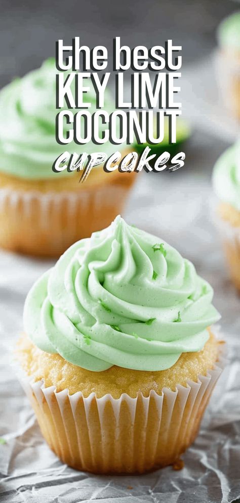 Key Lime Coconut Cupcakes [45 Minutes] – Chasety Lime Buttercream Frosting, Key Lime Buttercream, Lime Buttercream, Coconut Cream Frosting, Key Lime Cupcakes, Key Lime Cake, Dairy Free Frosting, Lime Cake, Key Lime Juice