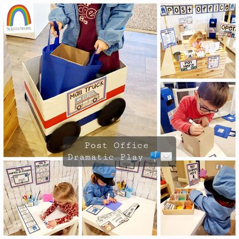 https://www.teacherspayteachers.com/Product/Post-Office-Dramatic-Play-11015073?st=58d54b555f9c22092e63a7d4a0dfc788 Post Office Center For Preschool, Community Helpers Dramatic Play Preschool, Community Helper Dramatic Play, Post Office Play, Post Office Dramatic Play, Office Dramatic Play, Play Preschool, Product Post, Role Play Areas