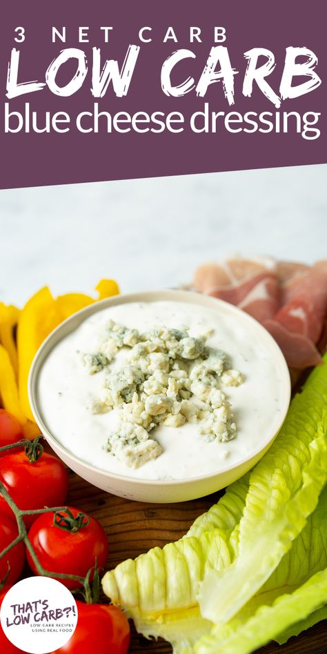 Homemade Low Carb   Blue Cheese Dressing is as simple as mixing 8 natural ingredients together. All it takes is just 5 minutes to make this easy low carb dressing. #keto #ketodressing #lowcarb #lowcarbdressing #lowcarbrecipe #ketodiet #homemadedressing Keto Blue Cheese Dressing, Keto Blue Cheese, Low Carb Zucchini Bread, Keto Pizza Crust Recipe, Low Carb Cornbread, Homemade Blue Cheese Dressing, Keto Cream Cheese Pancakes, Low Carb Dressing, Homemade Blue Cheese