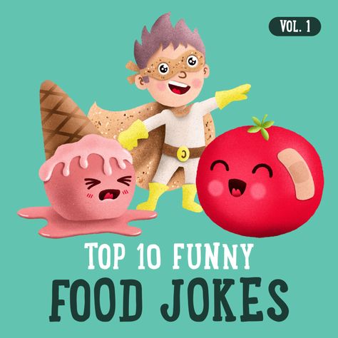 Top 10 funny Food Jokes for Kids - Volume 1 - Funny dad joke about food. — Learn Funny Jokes Funny Food Jokes, Funny Halloween Jokes, Funny Christmas Jokes, Thanksgiving Jokes, Holiday Jokes, Food Jokes, Funny Food Puns, Halloween Jokes, Dad Jokes Funny