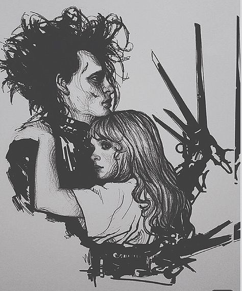 If he weren’t up there now, I don’t think it would be snowing Mad Hatter Drawing, Edward Scissorhands Tattoo, Tim Burton Tattoo, Gcse Art Sketchbook, Edward Scissorhands, Kpop Drawings, Dark Art Illustrations, Amazing Drawings, Chalk Art