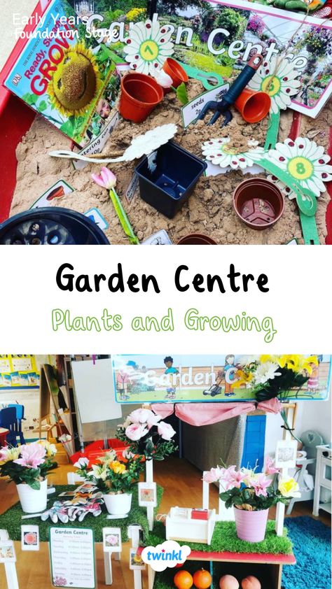 Some lovely garden centre role play provision to explore plants and growing eyfs. Thanks to @love_to_teach_earlyyears @mrs_adamsearlyyears Eyfs Plants And Growing, Garden Centre Role Play Eyfs, Growing Eyfs, Garden Centre Role Play, Role Play Eyfs, Growing Activities, Mini Beasts, Continuous Provision, Plant Activities