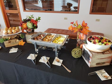 Corporate Breakfast Catering, Corporate Breakfast Catering Ideas, Catering Breakfast Ideas, Catered Breakfast, Corporate Breakfast, Hr Job, Breakfast Catering, Breakfast Station, Gray Headboard