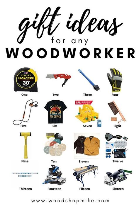 List Of Gift Ideas, Woodworking Tools List, Workshop Layout, Small Woodworking Projects, Workshop Design, Wood Working Gifts, Tool Gifts, Home Workshop, Gifts Fo