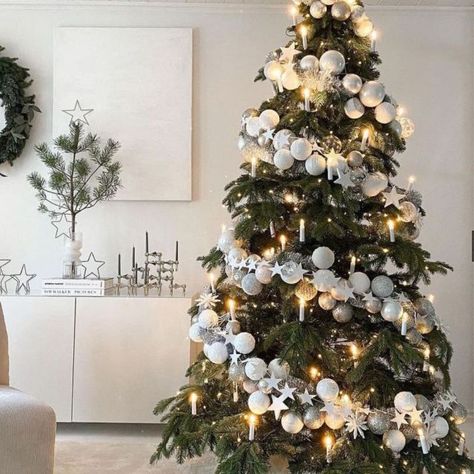 Christmas Tree Inspo, Pretty Christmas Decorations, Christmas Tree Decorating Themes, Elegant Christmas Trees, Creative Christmas Trees, A White Christmas, Unique Christmas Decorations, Christmas Themes Decorations, Christmas Tree Inspiration