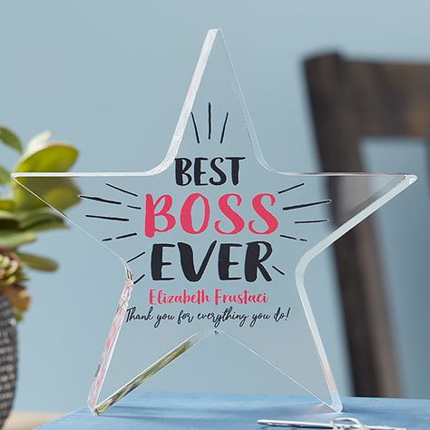 Personalized Best Boss Ever Award Star Resident Appreciation, Post Surgery Gift, Best Boss Ever, Boss Day, Good Boss, Dental Fun, Words Of Appreciation, Award Ideas, Gift For Boss