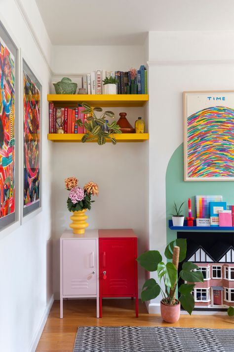 From a little splash to a bold pop, learn how to master the Viral 'Unexpected Red Theory' trend for any space. Pink may have been the design colour of 2023 in 'Barbiecore', but red has surely taken over as the colour of 2024. 

#mustard #mustardmade #mustardmadelockers #lockers #storage #unexpectedred #unexpectedredtheory #unexpectedredtrend Bold Colours Interior Design, Locker Living Room, Red Painted Room, Locker Interior Design, Primary Color Room, Unexpected Red Theory Interior Design, Unexpected Red Theory, Colour Of 2023, Colourful Mid Century Modern