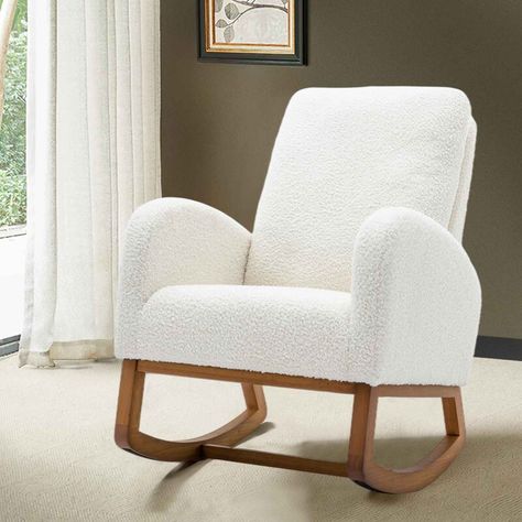 Gemma Violet Schmitz Rocking Chair | Wayfair Modern Glider Chair, Glider Rocking Chair, Rocking Armchair, Comfy Armchair, Nursery Glider, Rocking Chair Nursery, Glider Rocker, Nursery Chair, Rocker Chairs