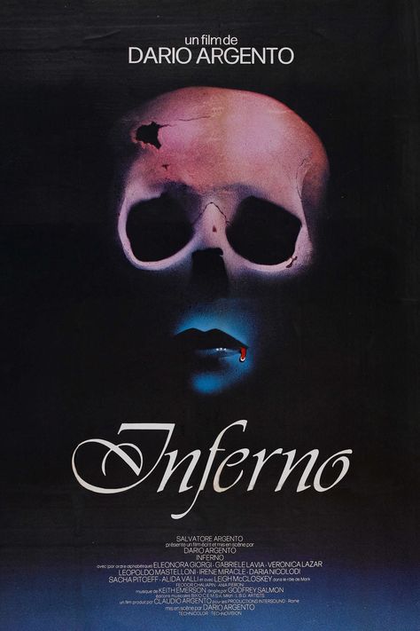 Inferno (1980) Italian Movie Posters, Dario Argento, Film Posters Art, Film Horror, I Love Cinema, Horror Posters, Classic Horror Movies, Cinema Posters, Best Horrors