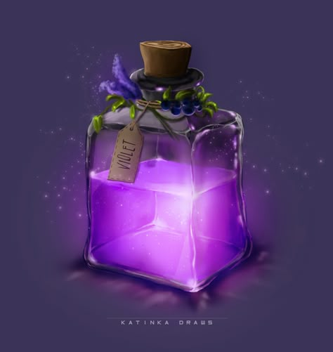 Witch Assets: Violet Potion Witch Potion, Bottle Drawing, Props Concept, Anime Witch, D D Items, Magic Bottles, Heroic Fantasy, Fantasy Props, Game Props