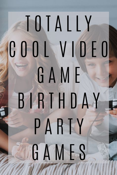 Totally Cool Video Game Birthday Party Games - Peachy Party Video Game Party Activities, Gamer Party Games, Video Game Birthday Party Games, Video Game Birthday Party Activities, Video Game Party Games, Nintendo Switch Birthday Party Ideas, Video Game Birthday Party Ideas, Birthday Party Games Ideas, Nintendo Birthday Party