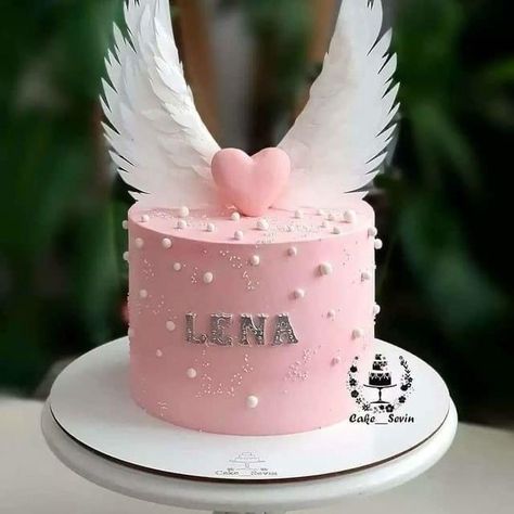 Angle Cake Design, Angel Theme Birthday Cake, Angel Themed Cake, Angel Birthday Theme, Angel Theme Birthday Party, Angel Theme Cake, Angel Cake Design, Angel Baby Birthday, Angel Baby Cake