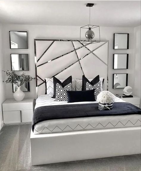 Glam Bedroom Decor, Black Bedroom Decor, Aztec Decor, Aesthetic Bedroom Decor, White Bedroom Decor, Home Door Design, Luxury Closets Design, Bathroom Decor Apartment, Wardrobe Design Bedroom