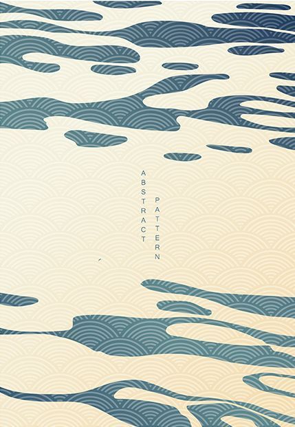 Japanese Water Design, Wave Abstract Design, Water Poster Design, Pattern Poster Design, Wave Design Pattern, Water Pattern Design, Background Line Pattern, Japanese Wave Design, Abstract Poster Design