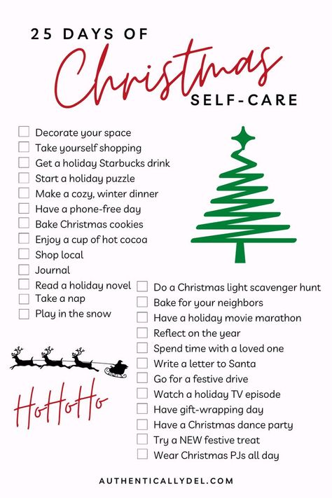 Christmas self-care Christmas Self Care, Importance Of Self Care, Štědrý Den, Christmas Checklist, Christmas Things To Do, Self Care Checklist, Christmas Bucket List, Christmas Bucket, Christmas Prep