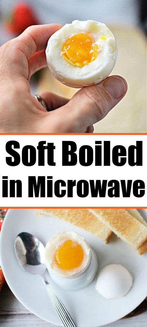 Microwave Soft Boiled Eggs turn out great and are a fast healthy breakfast. #microwaverecipes #microwaveeggs #softboiledeggs Microwave Breakfast Ideas, Egg In Microwave, Boiled Egg Calories, Egg In A Cup, Boiled Egg In Microwave, Egg In The Microwave, Easy Microwave Recipes, Microwave Breakfast, Boiled Egg Recipes