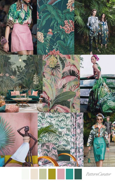 Pattern Curator color, print & pattern trends, concepts, insights and inspiration Fashion Trend Pattern, Mood Board Fashion Inspiration, Pattern Curator, Fashion Trending Moodboard, Color Mood, Fashion Trend Forecast, Trend 2023, Tropical Fashion, Mode Kimono